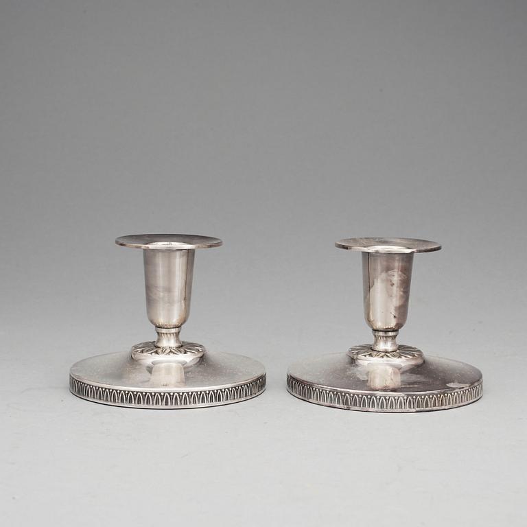 LJUSSTAKAR, ett par, silver, Ceson guldvaru AB, Göteborg, 1961.