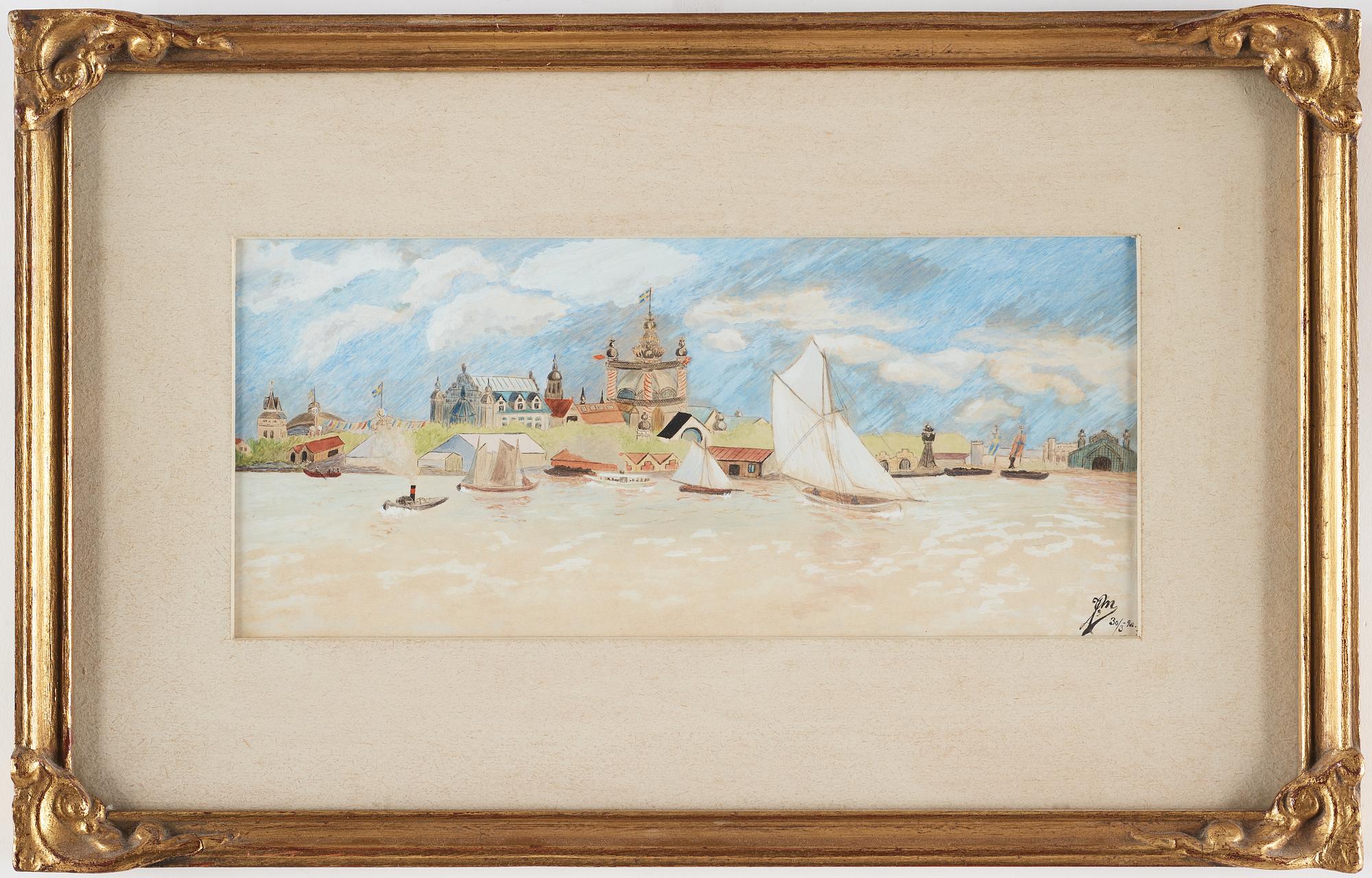 UNKNOWN ARTIST, 19th Century, watercolour, signed and dated.
