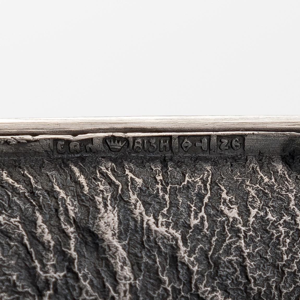 Etui och glasögonfodral, silver, samodorok-teknik, 1950-tal.