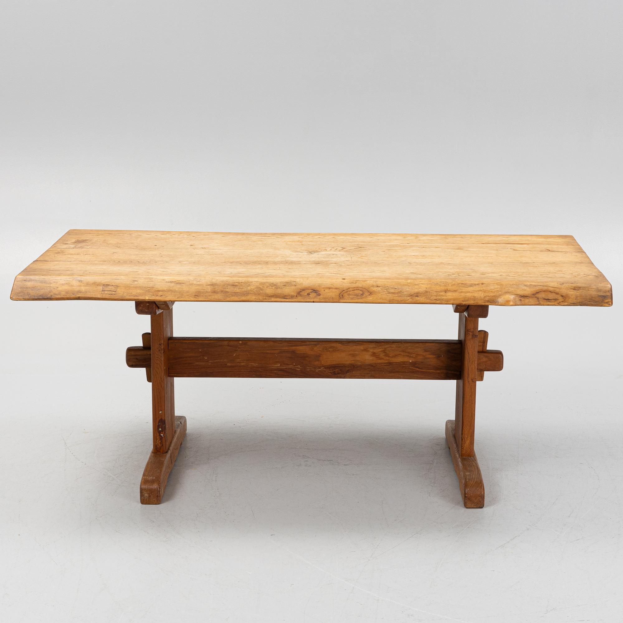 An oak table, first half of the 20th century.