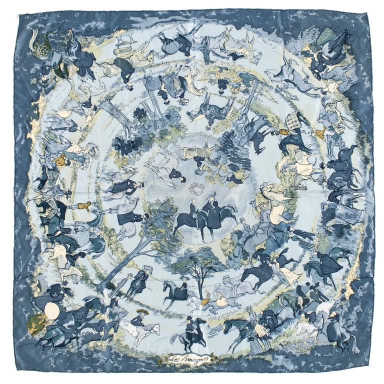 HERMÈS, scarf, "Les Amazones".
