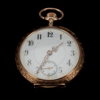 DAMFICKUR, guld, tidigt 1900-tal.