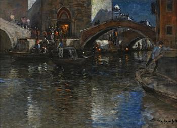 978. Wilhelm von Gegerfelt, Evening canal scene, Venice.