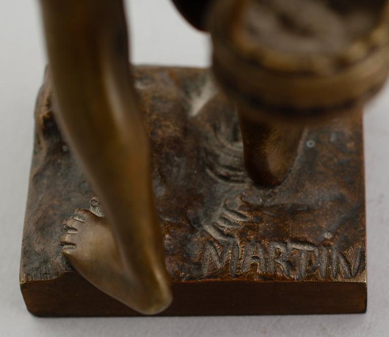 SKULPTUR, brons, signerad Martin, omkring år 1900.