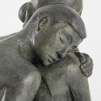 Maud Lewenhaupt du Jeu, skulptur, signerad och daterad, gjutarstämpel, brons, höjd 29 cm.