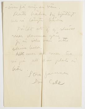 LETTER, from Carl Kylberg in Stockholm to GAN (Gösta Adrian-Nilsson) in Lund (Scania, south of Sweden), dated 9.2.(19)28.