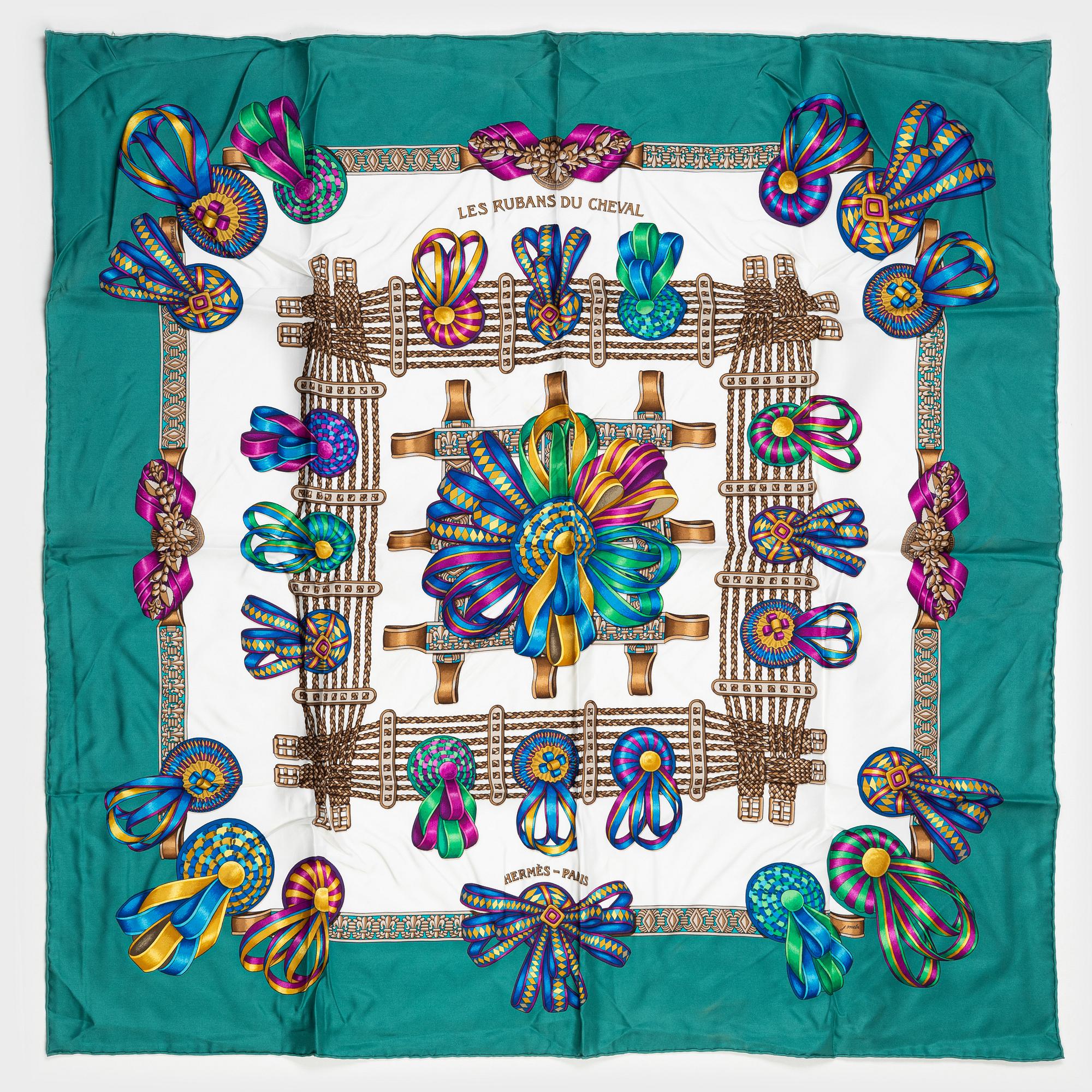 Hermès, scarf, "Les Rubans du Cheval".