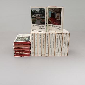 BÖCKER: Slott och Herresäten i Sverige, Allhems förlag, 1960-tal, 18 volymer.