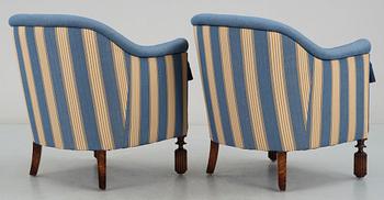 A pair of Axel-Einar Hjorth armchairs 'Library' by NK 1928.