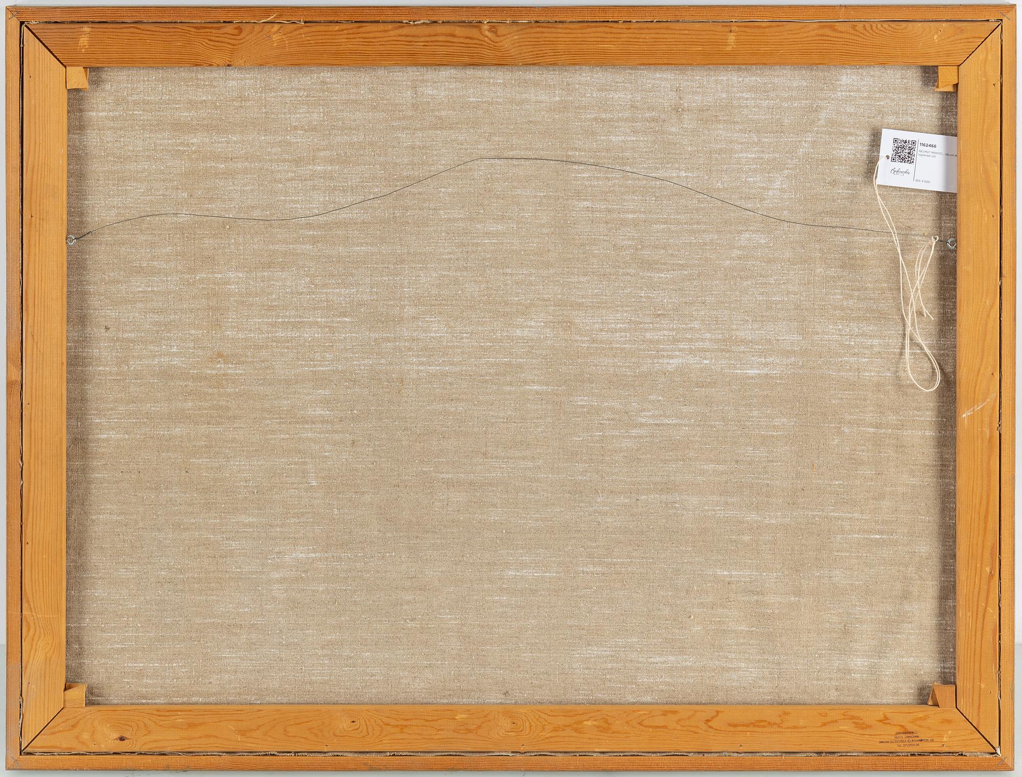 HELMUT MANTEL, oil on vanbas, signed.