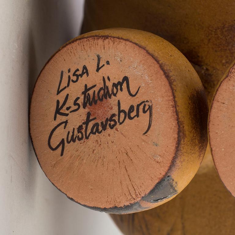 LISA LARSON, skulptur, "Lejon Maxi" stengods, K-Studion, Gustavsberg.