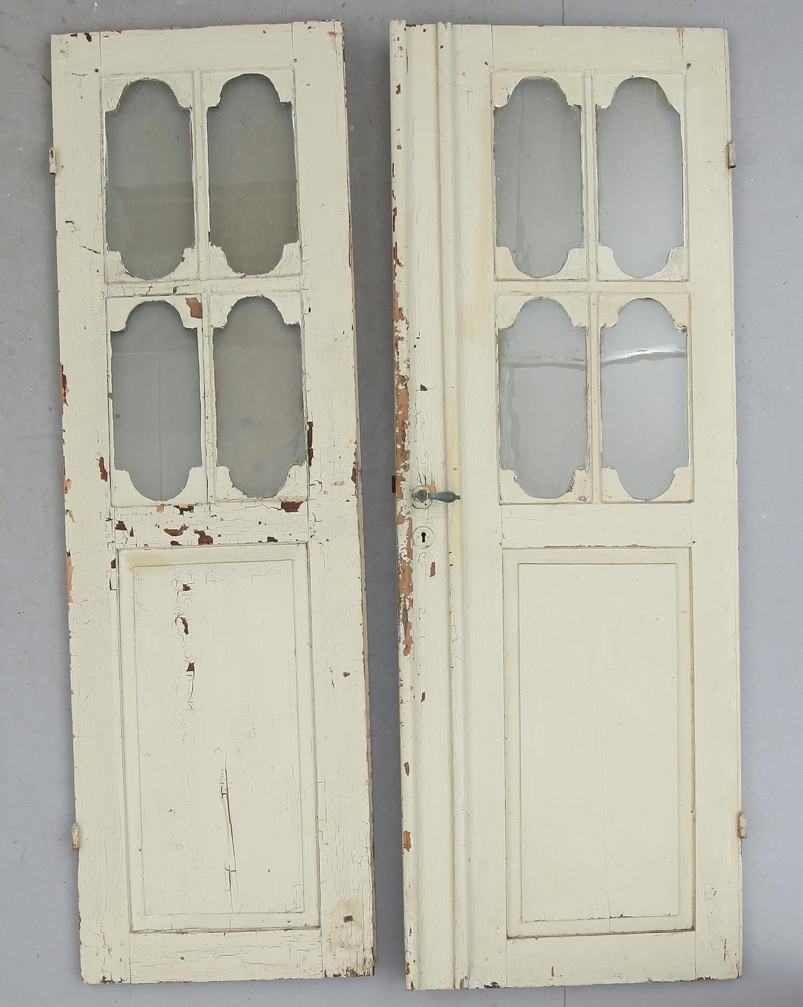 PARDÖRRAR, 1 par, 1800-/1900-tal.