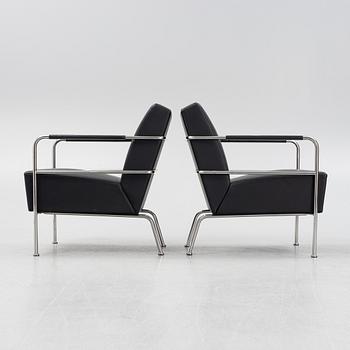 Gunilla Allard, a pair of leather upholstered 'Cinema' easy chairs, Lammhults.
