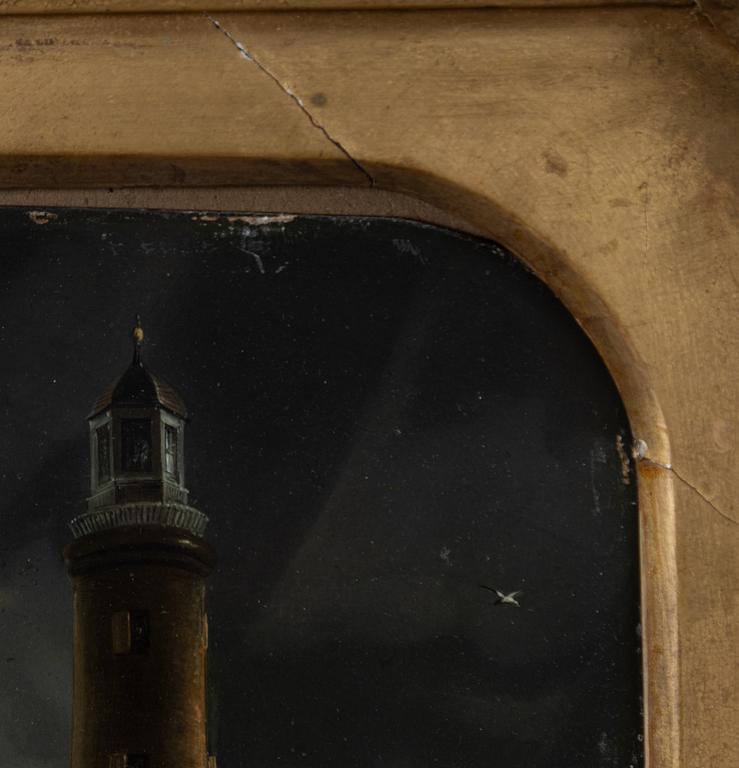 Richard Brydges Beechey, attributed to, Storm at the lighthouse.