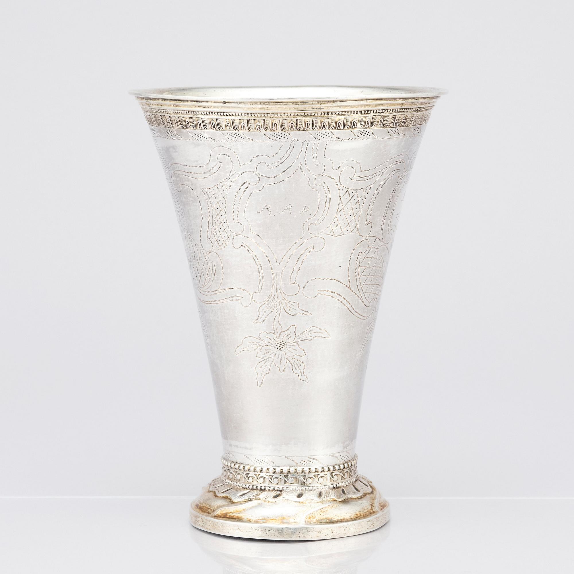 Erik Enander, bägare, silver, Uppsala 1786.