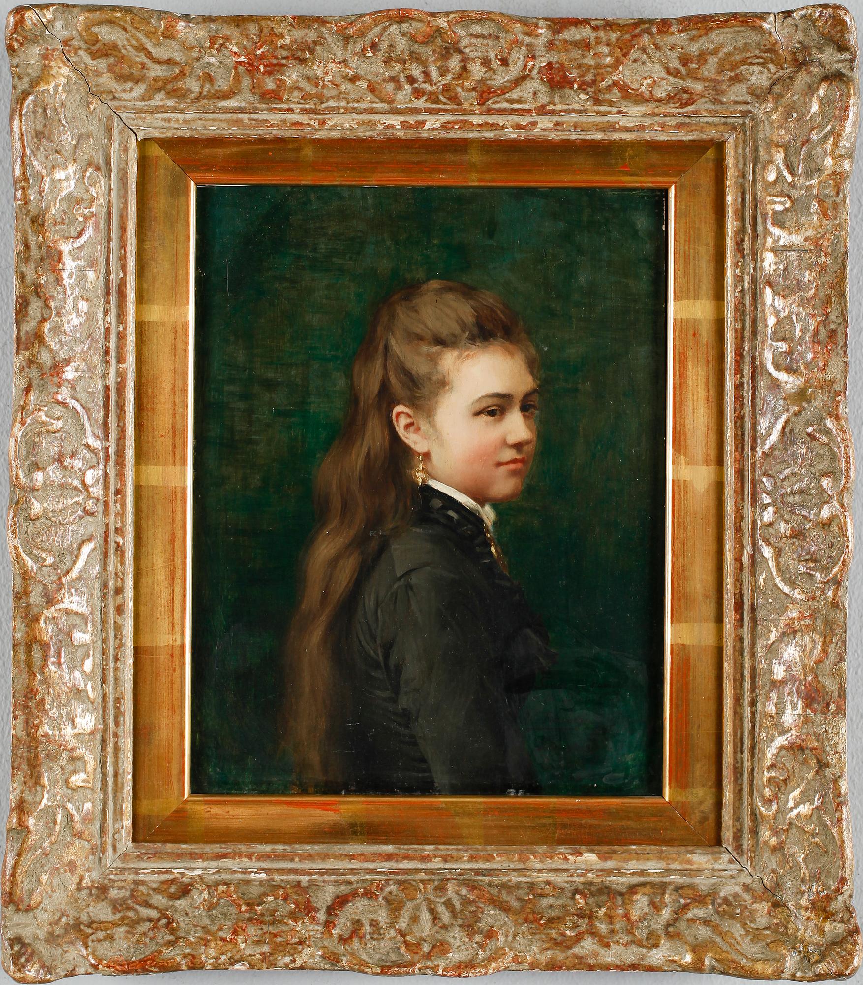 NILS FORSBERG, olja på pannå, signerad och daterad 1881.