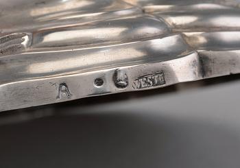 CANDLESTICKS, a pair. Johannes Weste (1743-68)  Stockholm 1759. Weight 870 g.