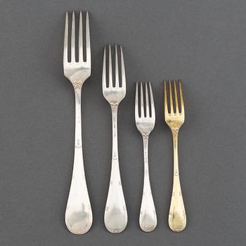 A Swedish silver cutlery service, model 'Rosen', incl CG Hallberg, K Anderson, Stockholm. (272 pieces).