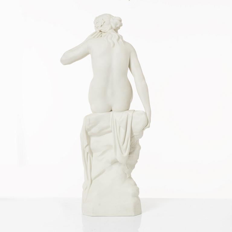 A biscuit porcelain sculpture, Gustafsberg, dated 1908.