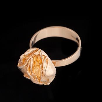 Björn Weckström, RING "Gulros" 14K guld, Lapponia 1972.