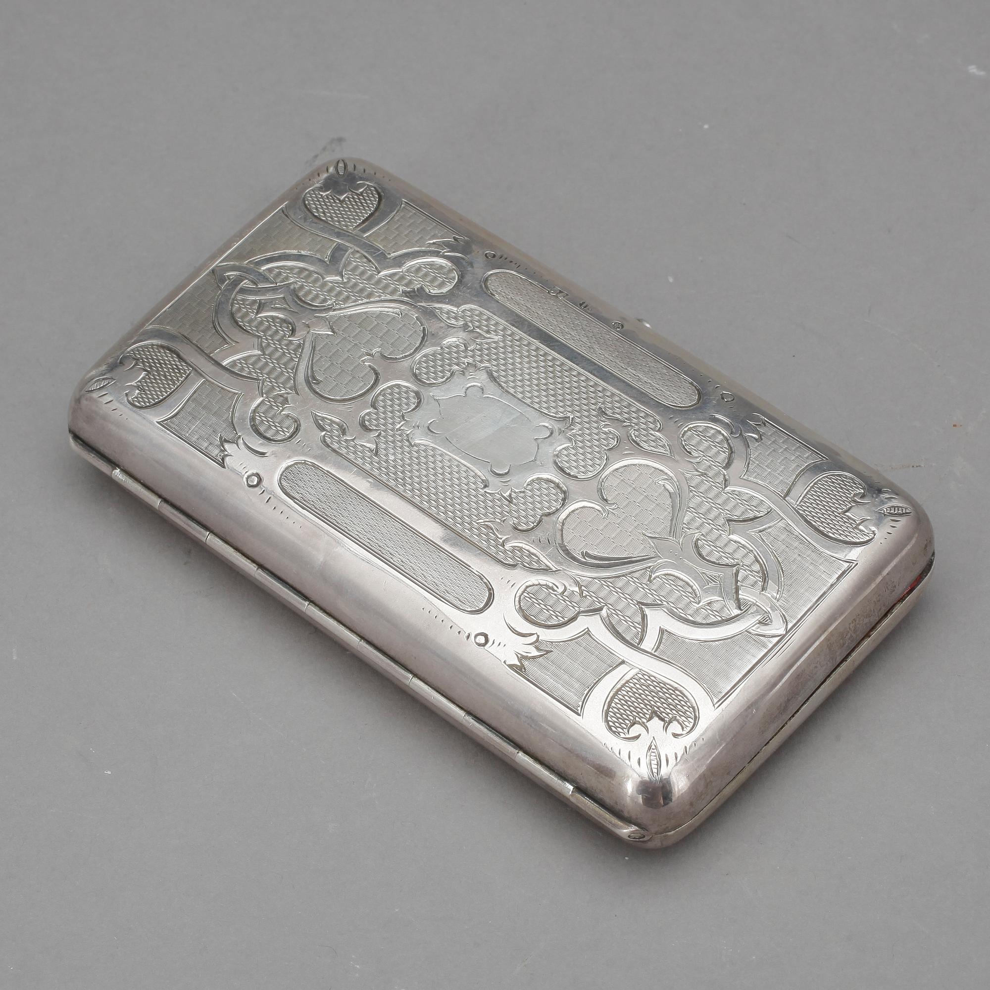 PORTMONNÄ, silver, Ryssland, 1862. Vikt ca 196g.