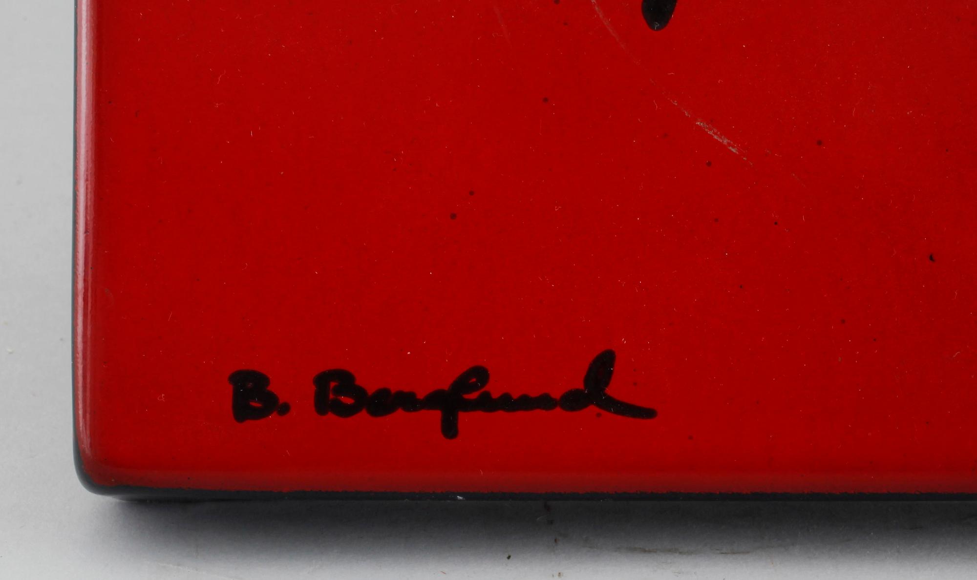 BENGT BERGLUND, emaljtavla, Gustavsberg, -66, signerad.
