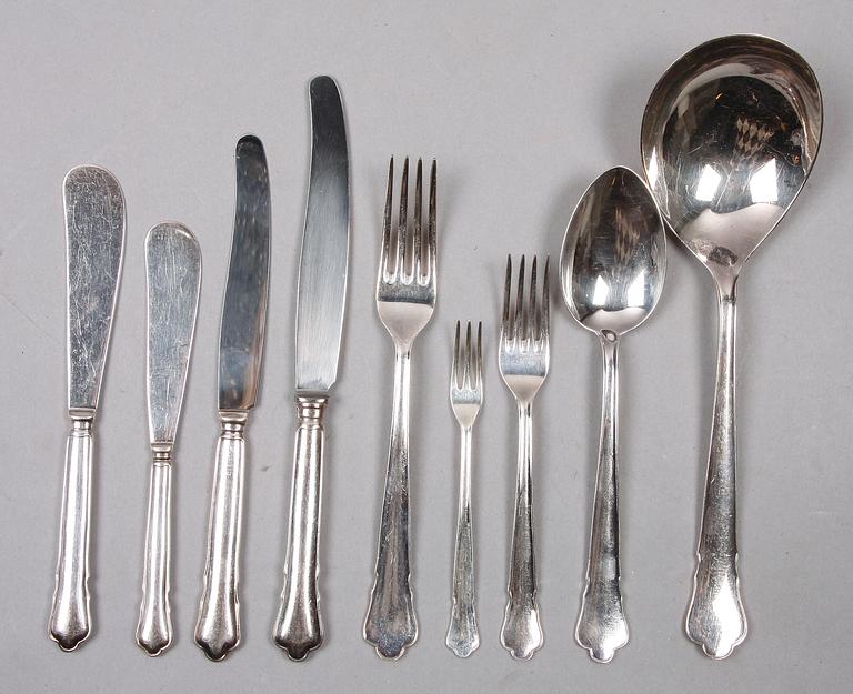 BESTICKSERVIS, 71 delar, nysilver, GAB, 1900-talets mitt.