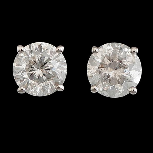 ÖRHÄNGEN, 1 par, 14 k vitguld, briljantslipade diamanter tot ca 0.75 ct.