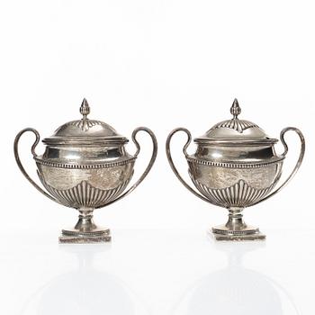 Sockerskålar, ett par, silver, GAB, 1909.