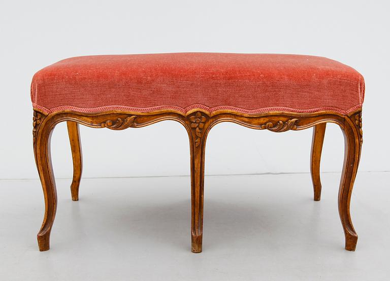 TABURETT, rokokostil, 1900-talets mitt.
