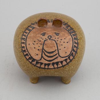 Lisa Larson, a stoneware figurine, 'Bulldog' from the series 'Stora Zoo', for Gustavsberg.