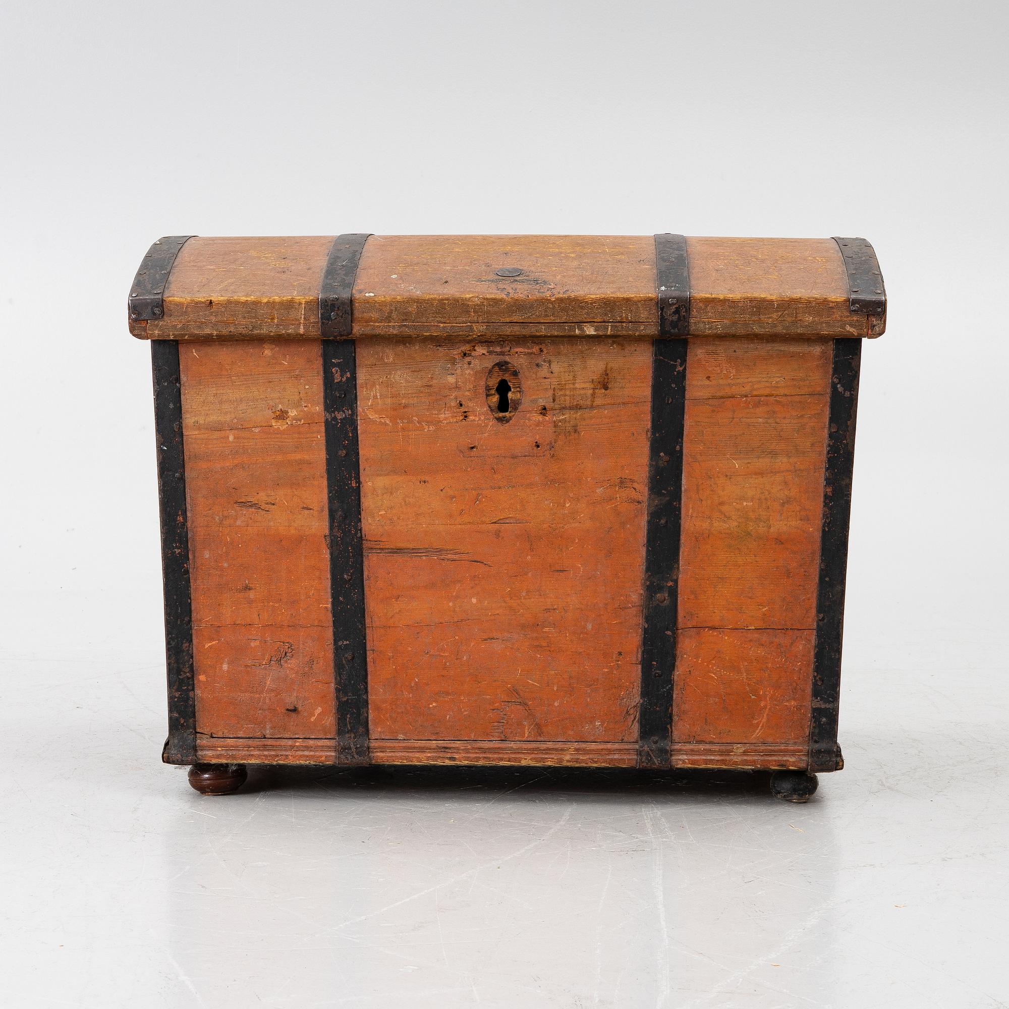 A folk art chest, Northern Sweden, 1850.