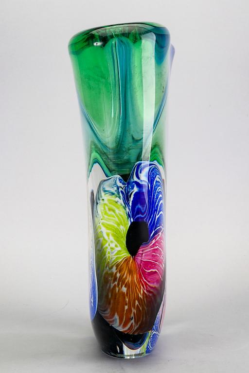 Vase, Murano, signed, height 35 cm, glass.