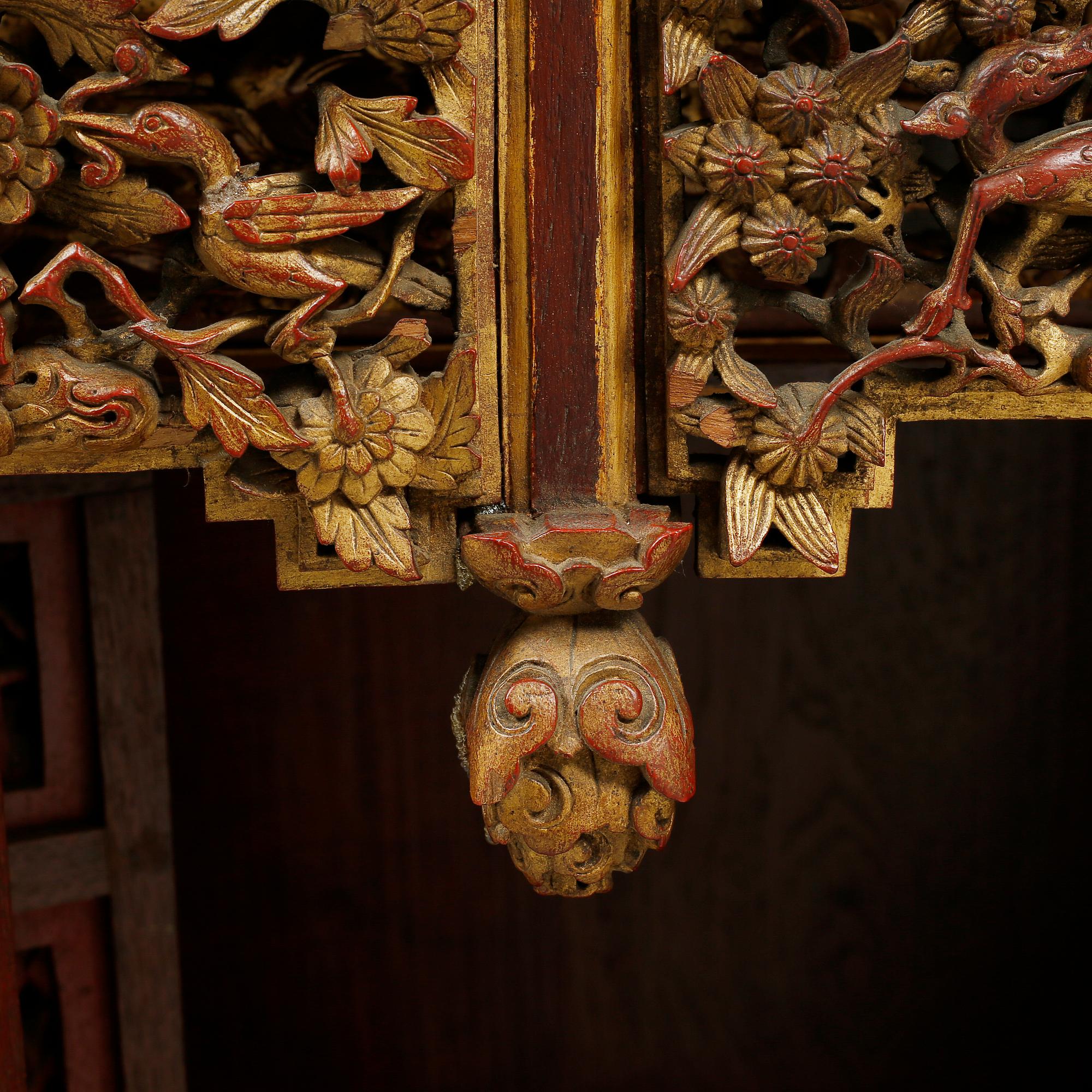 A small altar cabinet, China, circa 1900.