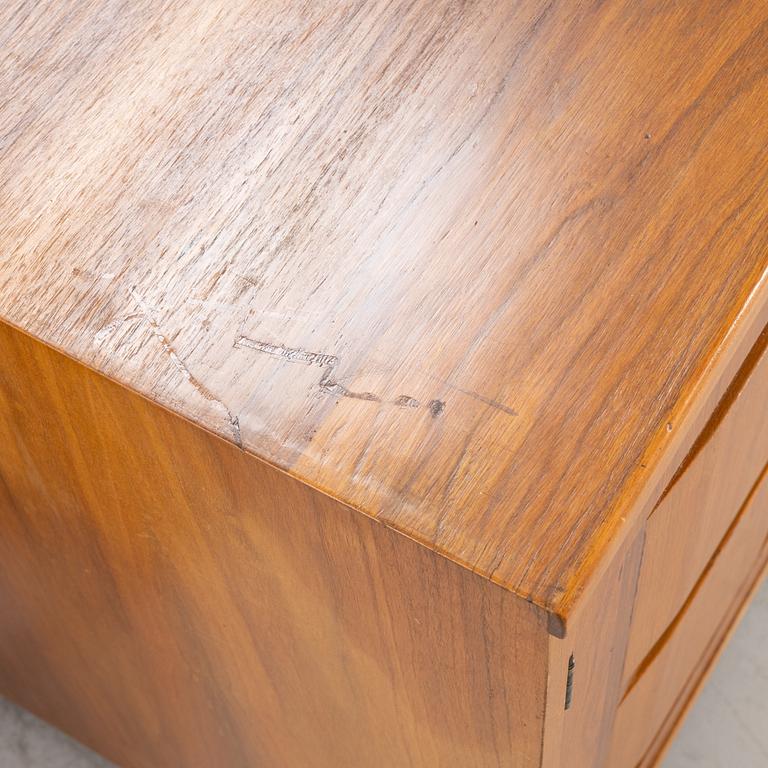 Carl Malmsten, a walnut veneer bookshelf in 4 parts, 1962.