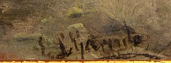 Eduardo León Garrido, a signed oil on board.