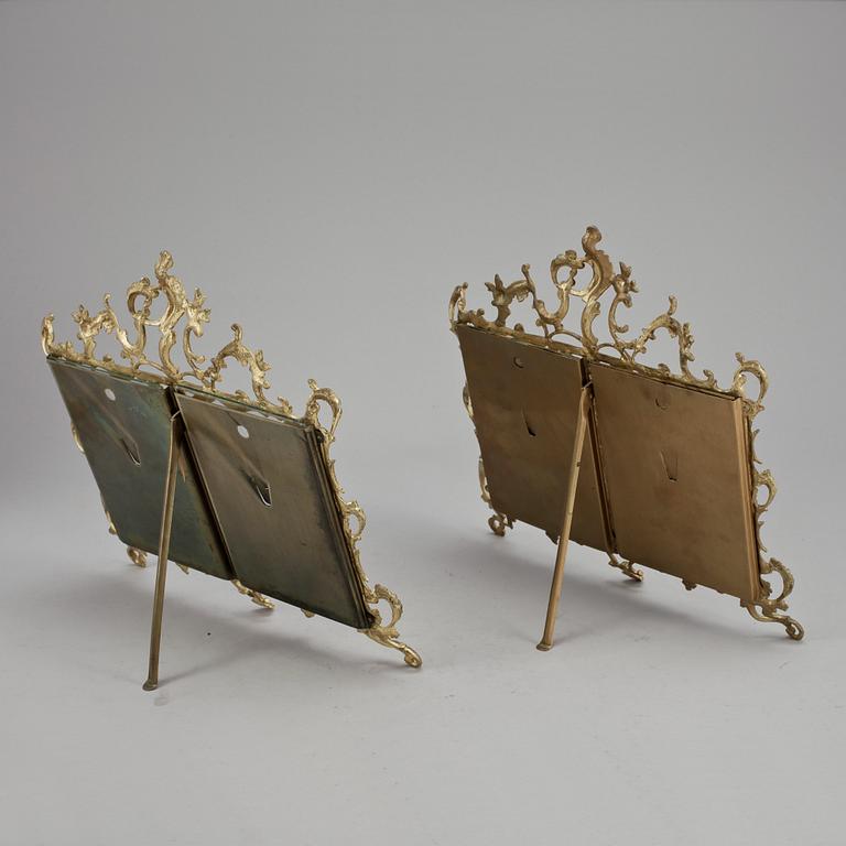 FOTORAMAR, ett par, nyrokoko, sent 1800-tal.