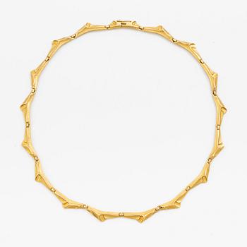 Zoltan Popovits, necklace, 18k gold, for Lapponia, Finland 1996.