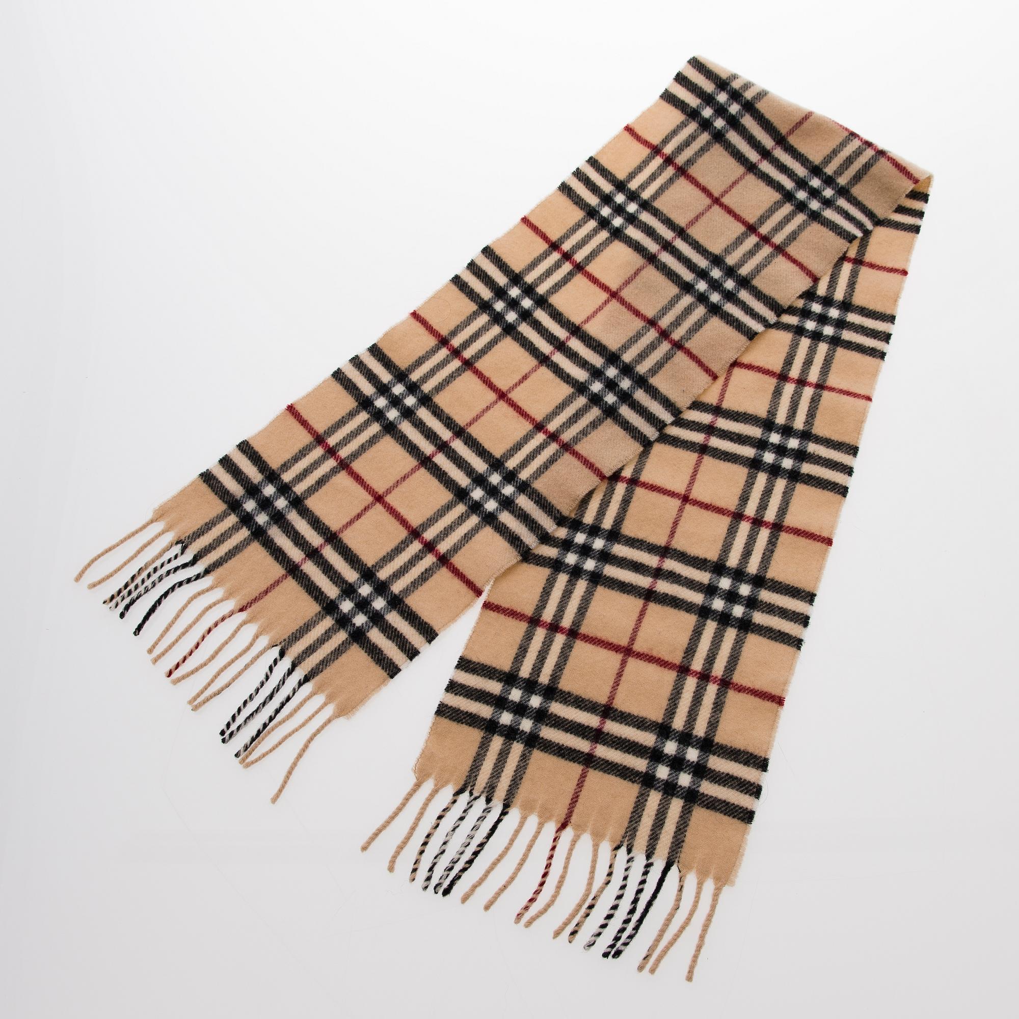 A Burberry lambswool scarf.