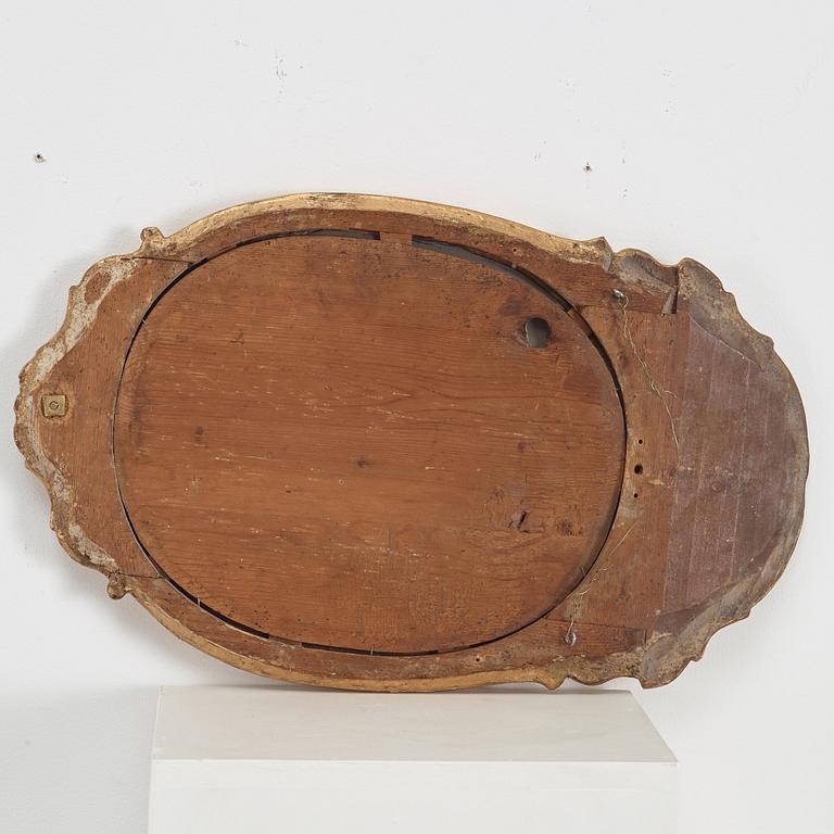 SPEGELLAMPETTER, för ett ljus, ett par, Sverige, 1700-talets andra hälft. Rokoko.