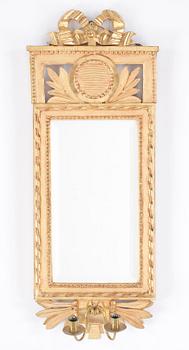 SPEGELLAMPETT, Gustaviansk, Magnus Holmén, Karlskrona 1795-1808, signerad.