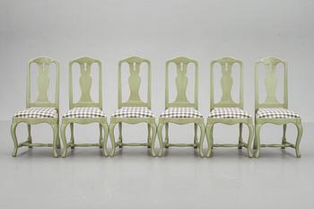 MATGRUPP, 7 delar, rokoko-stil 1900-tal, Åmells möbler.