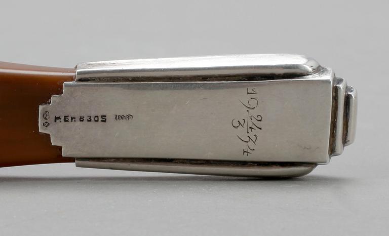 STÄMPELSIGILL, silver och konstmaterial, bär datering 1934.