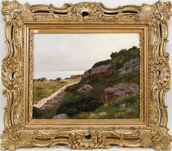 OKÄND KONSTNÄR. Olja på duk. Sign A Gregers-Ras.