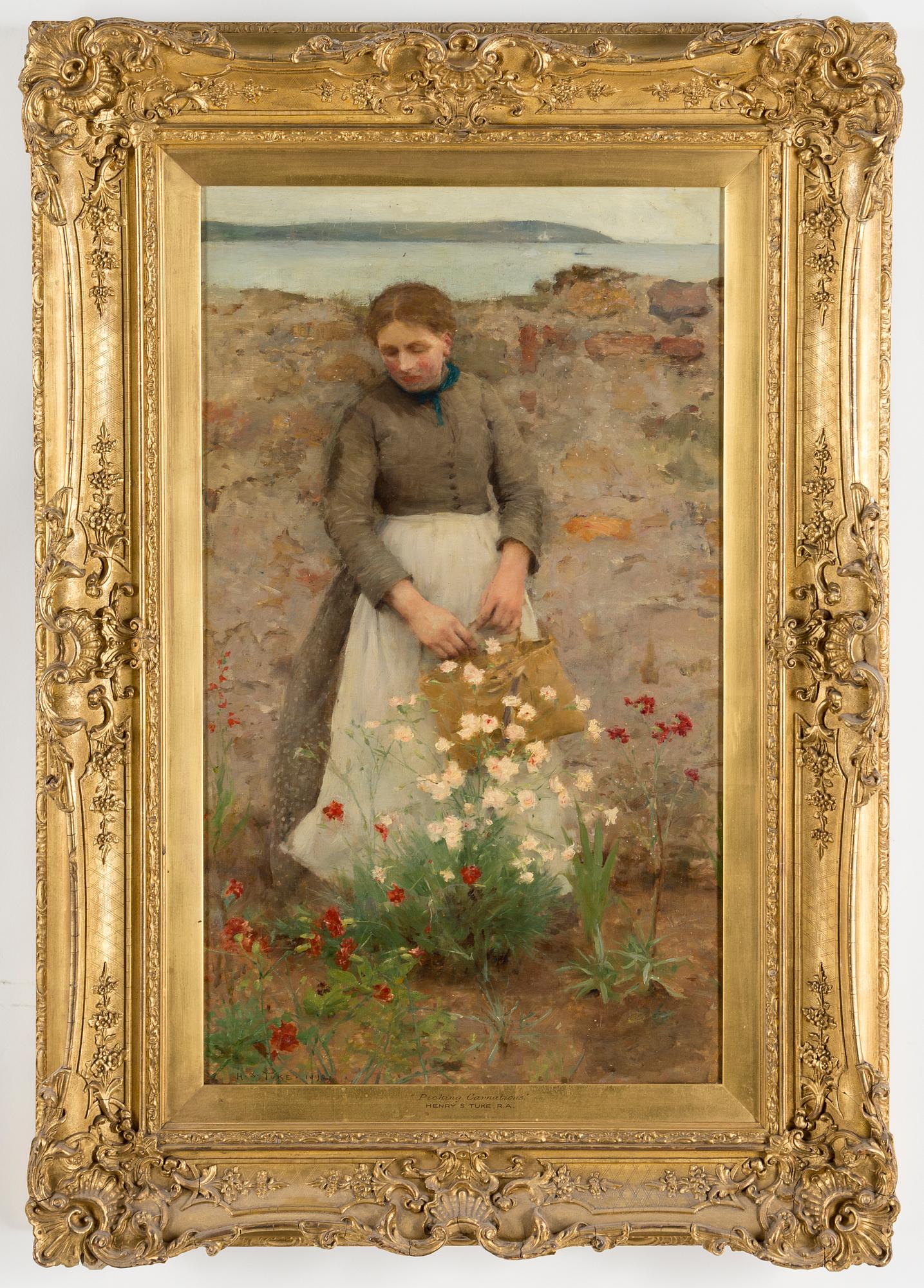 HENRY SCOTT TUKE, oil on canvas, signed H.S. Tuke and dated 1892.