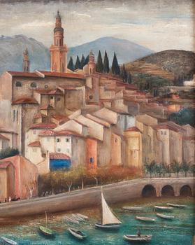 Martin Åberg, "Den gamla staden, Mentone" (The old city Mentone).