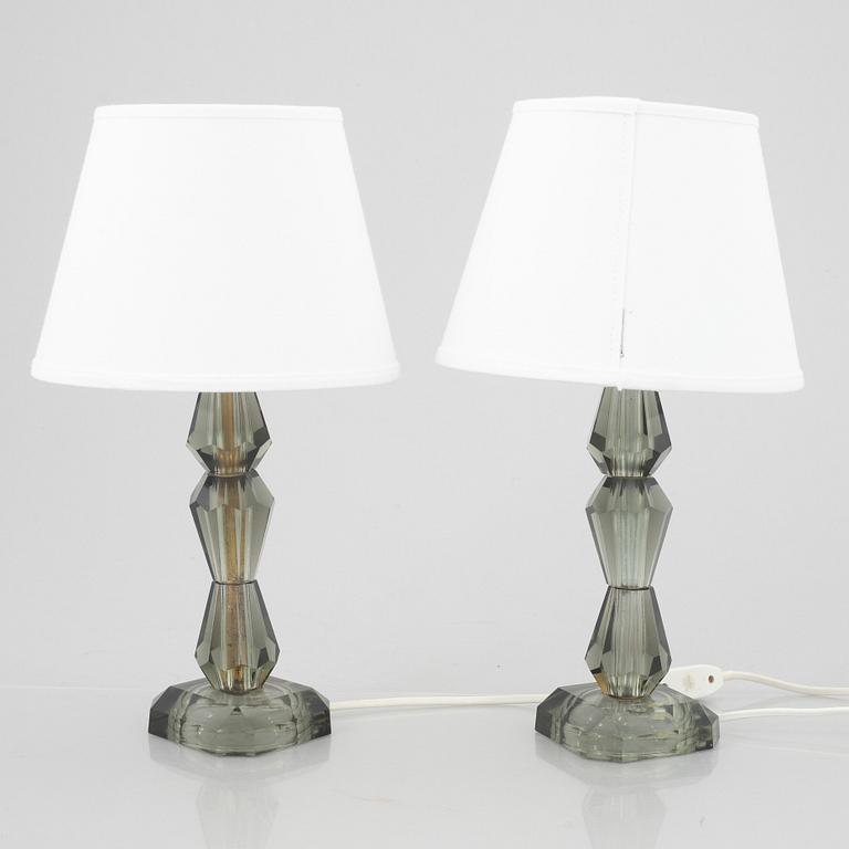 A pair of table lamps, second half of the 20th Century.