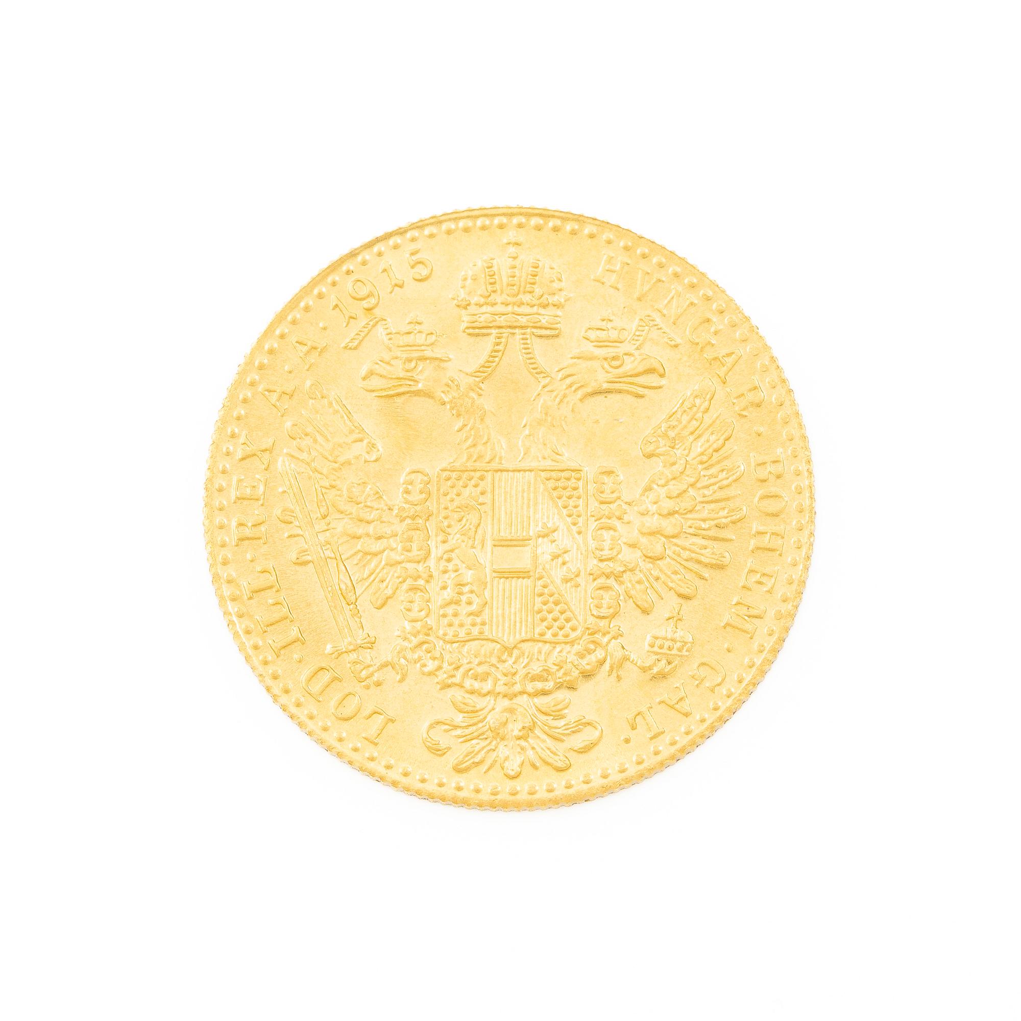 Guldmynt, Österrike-Ungern, 1 Ducat, 1915.