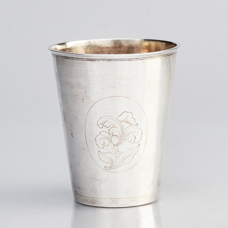 A Swedish silver beaker, mark of Nils Nilsson Behm the younger, Linköping (active 1698-1720).