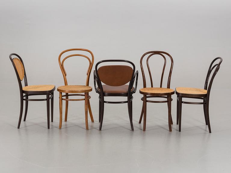 STOLAR, 5 st, olika modeller. Bland annat Thonet.